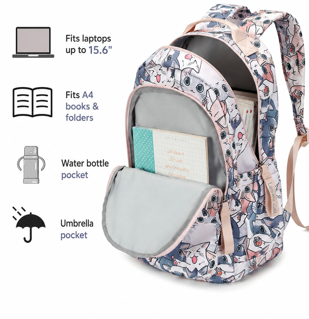 Cute Waterproof Backpack – School & Travel Bag for Girls